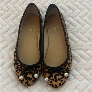 Kate Spade Leopard Print Ballet Flats Sz 8 EUC